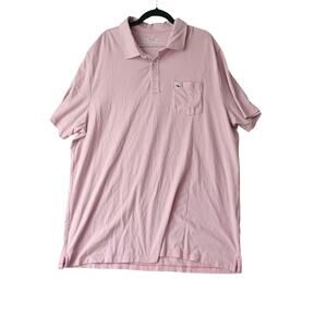 Vineyard Vines Pink & White Striped Polo Shirt - Size 2XL